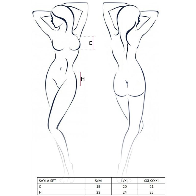 Passion Woman Sayla Set, schwarz, Größe S/M