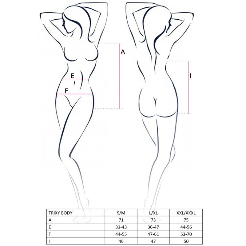 Damen Trixy Teddy Schwarz Größe L/XL