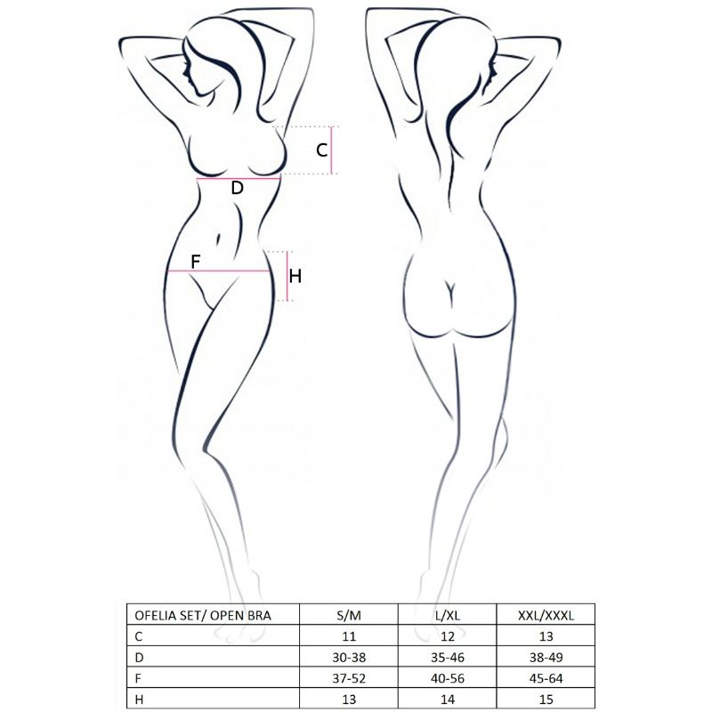Ofelia-Set für Damen, Größe S/M