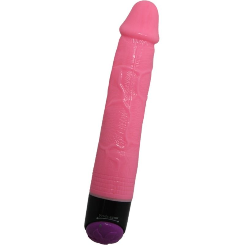 Realistischer Sexvibrator bunt rosa 23 cm