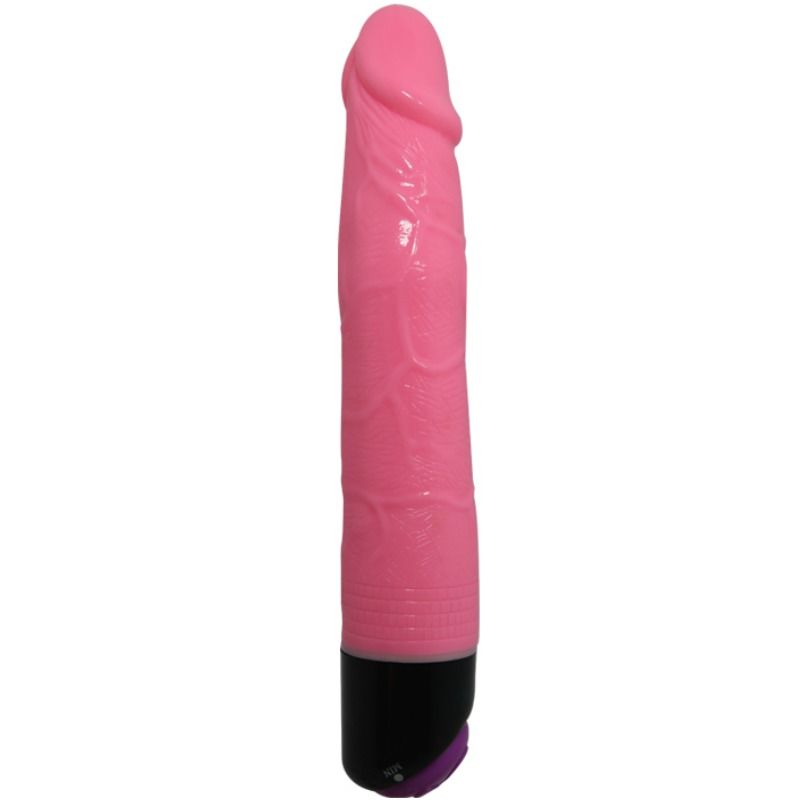 Realistischer Sexvibrator bunt rosa 23 cm
