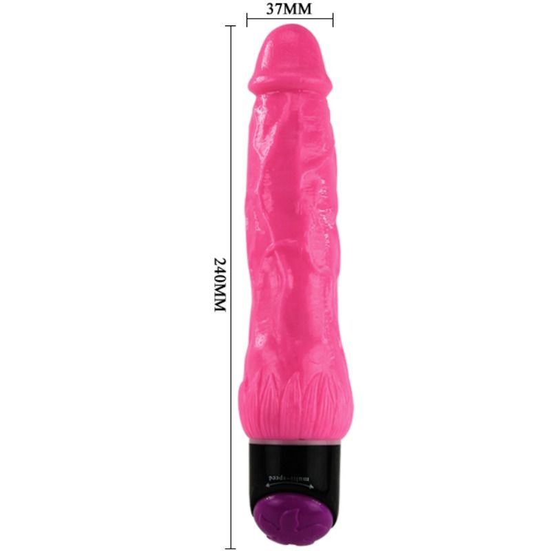Realistischer rosafarbener Sexvibrator 24 cm