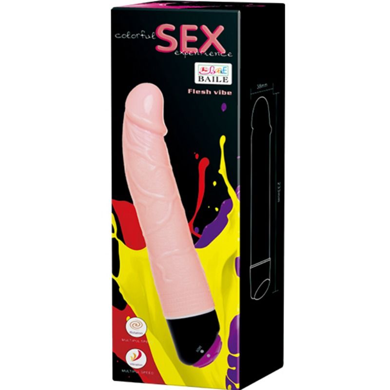 Vibromasseur Réaliste Rotatif Multivitesses 24 cm PVC - Baile