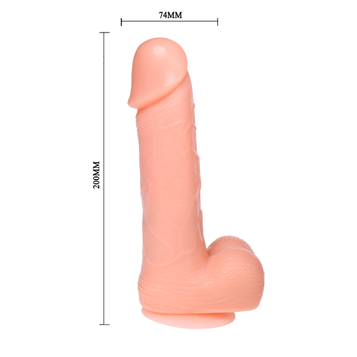 Realistischer Dildo Dong mit Vibration und Rotation 20 cm