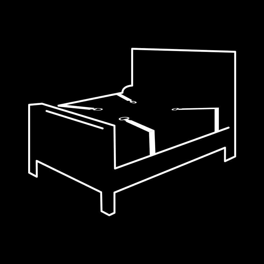 Set aus Handschellen und Fesseln mit Neoprenfutter