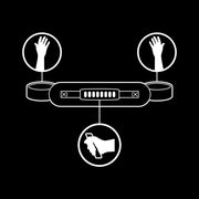 Neoprengefütterte Handschellen mit Griff