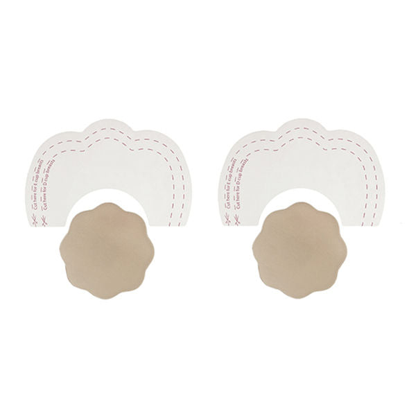 Brustverstärkung + Brustwarzenabdeckungen aus Seide D/F-Cup