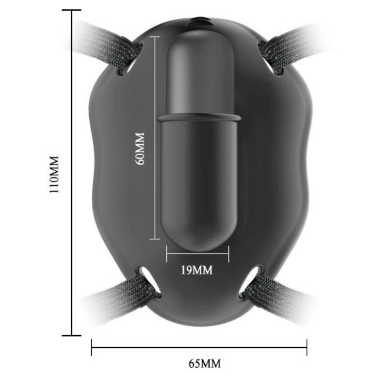 Strap-on mit vibrierender Patronenhülse