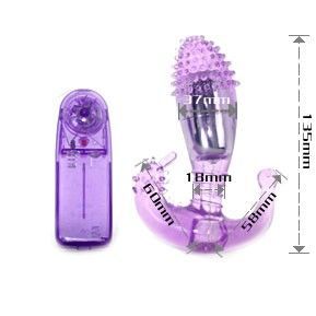 Lilafarbener Vaginal- und Analstimulator mit Vibration