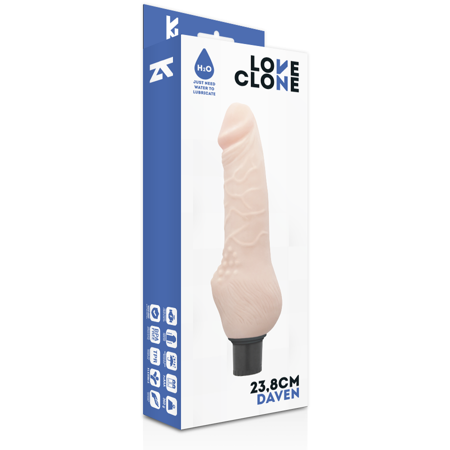 LOVECLONE - DAVEN REALISTISCHE SELBSTSCHMIERUNG 23,8 CM -O- 3,8 CM