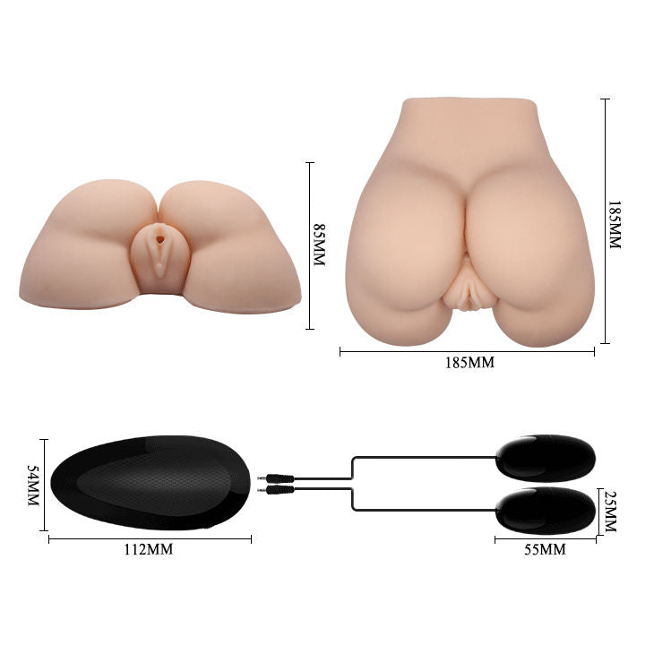 Realistische Vagina und Anus mit Vibrationsposition 5
