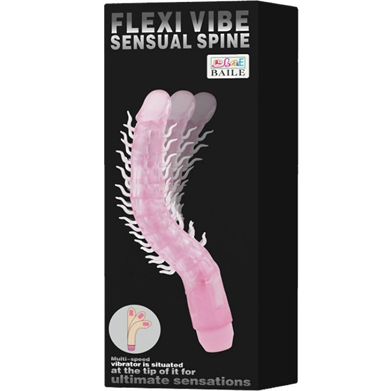 Flexi Vibe Sensual Spine faltbarer vibrierender Dildo lila 23,5 cm