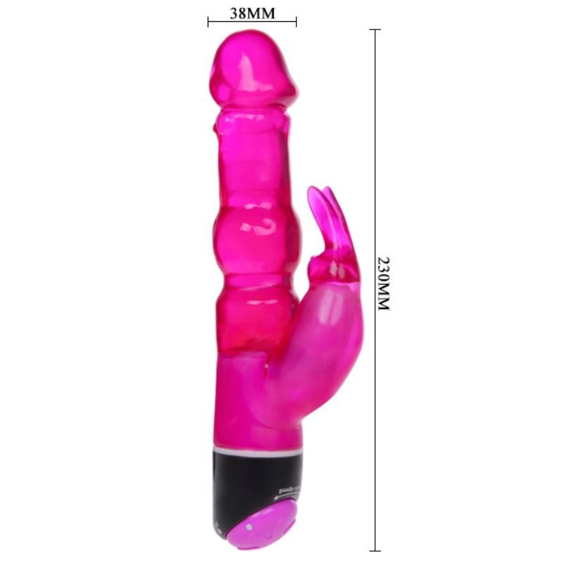 Fantasy Waves of Pleasure Vibrator mit lila Kaninchen 23 cm