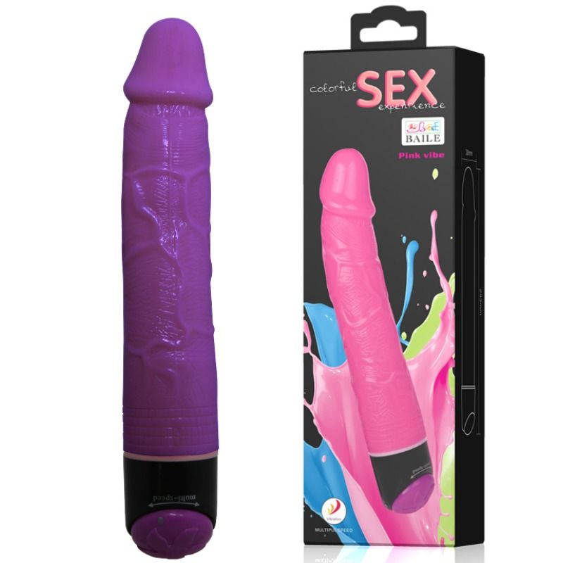 Realistischer Vibrator Colorful Sex Lila 23 cm
