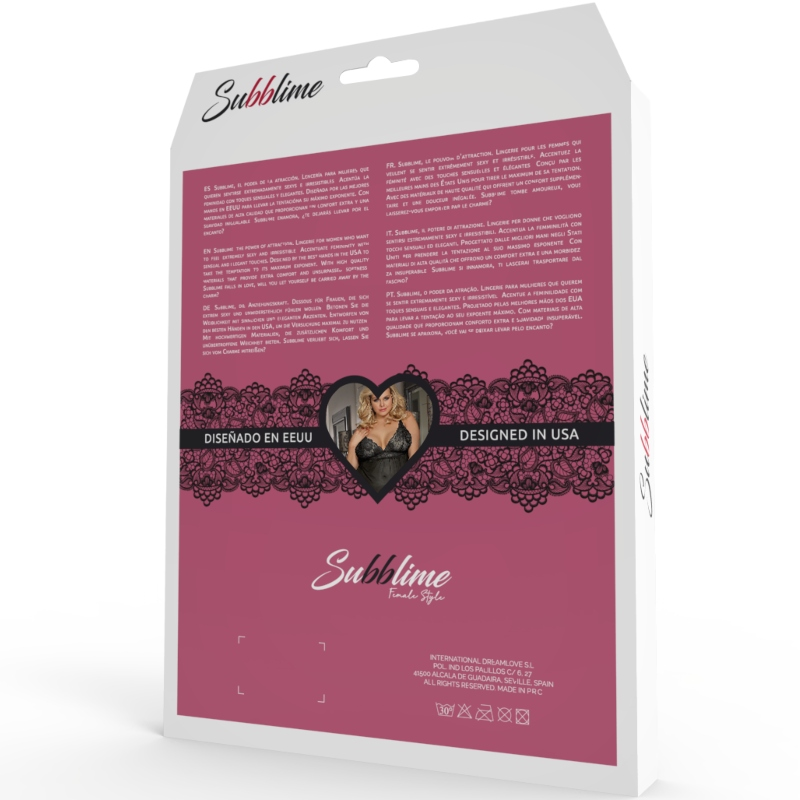 Rotes Babydoll mit Blumenmuster aus Spitze, S/M