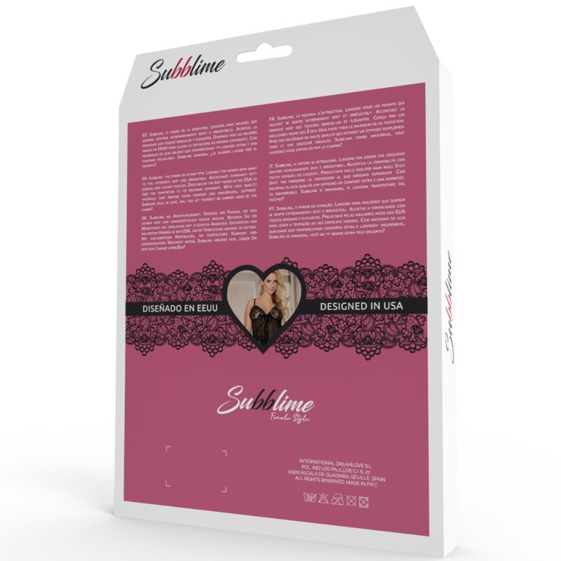 SUBBLIME - KLEIDER SUBBLIME KURZES KLEID + SCHWARZER STRING S/M