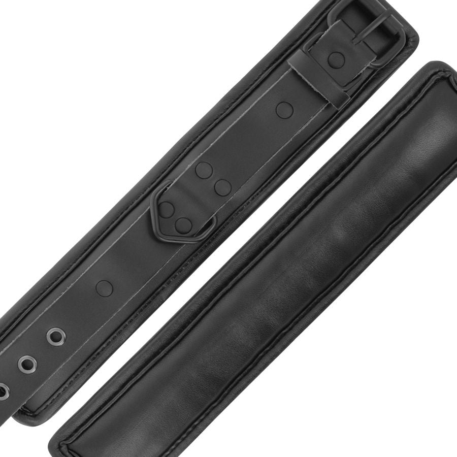 Verstellbare schwarze Lederhandschellen