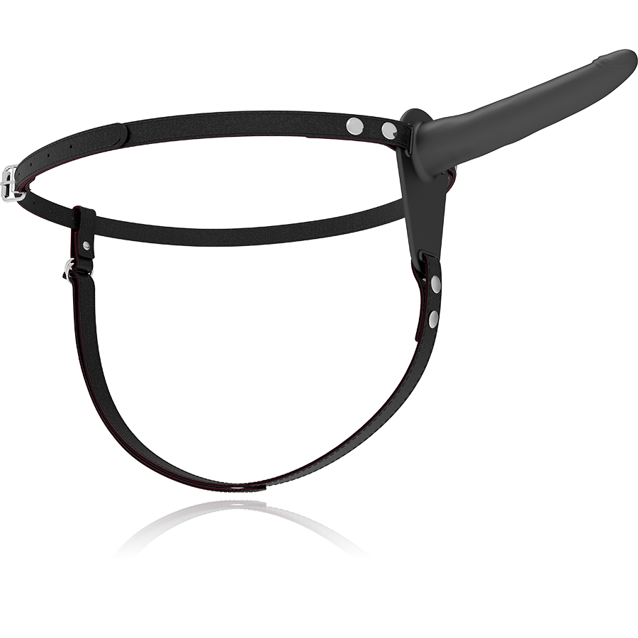 Fetisch-Unterwürfigkeitsgeschirr - Schwarzes Silikon, 15 cm