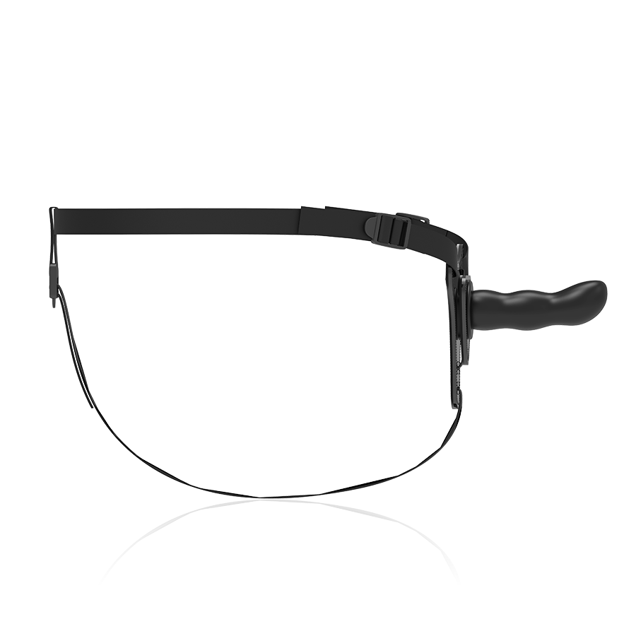 Fetisch-Submissive-Harness - Schwarzes Silikon-G-Punkt 16 cm