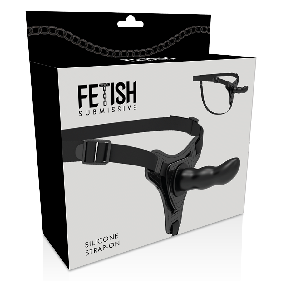 Fetisch-Submissive-Harness - Schwarzes Silikon-G-Punkt 16 cm