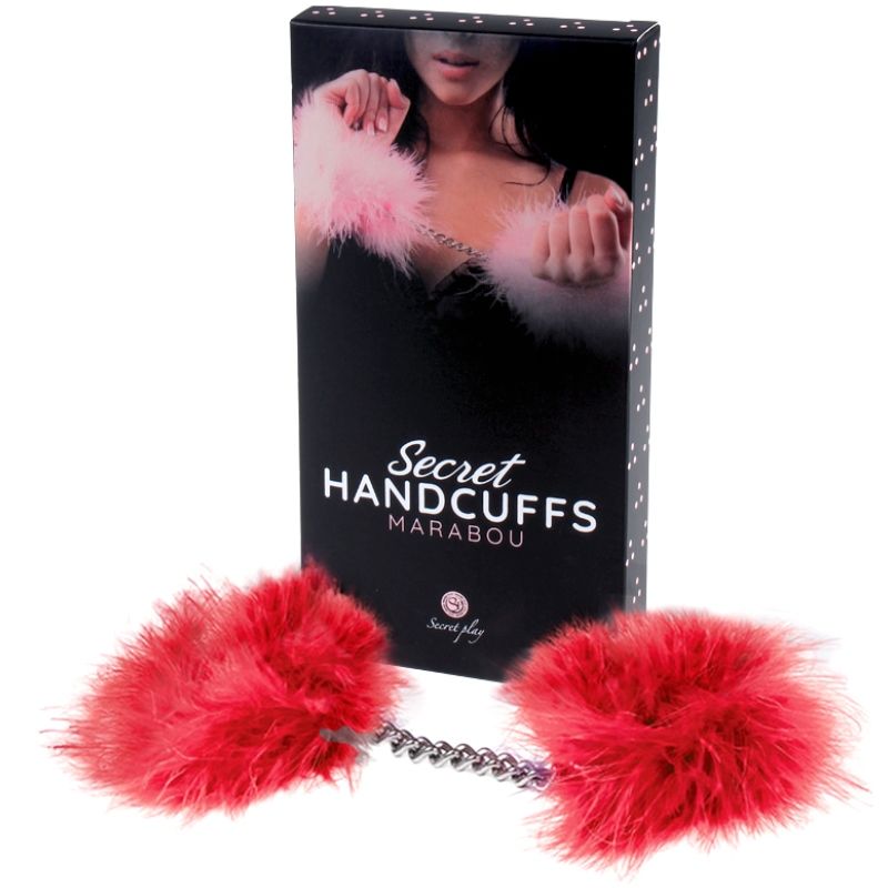 SECRETPLAY - ROTE MARABOU-HANDSCHUHE
