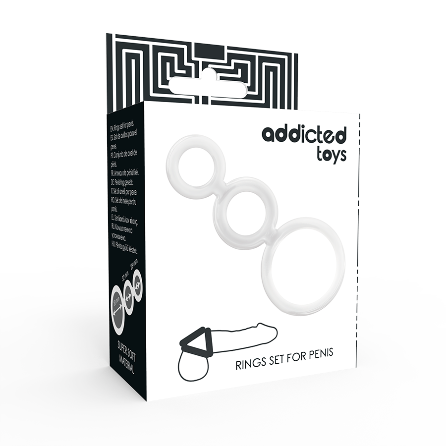 ADDICTED TOYS – TRANSPARENTES PENISRING-SET