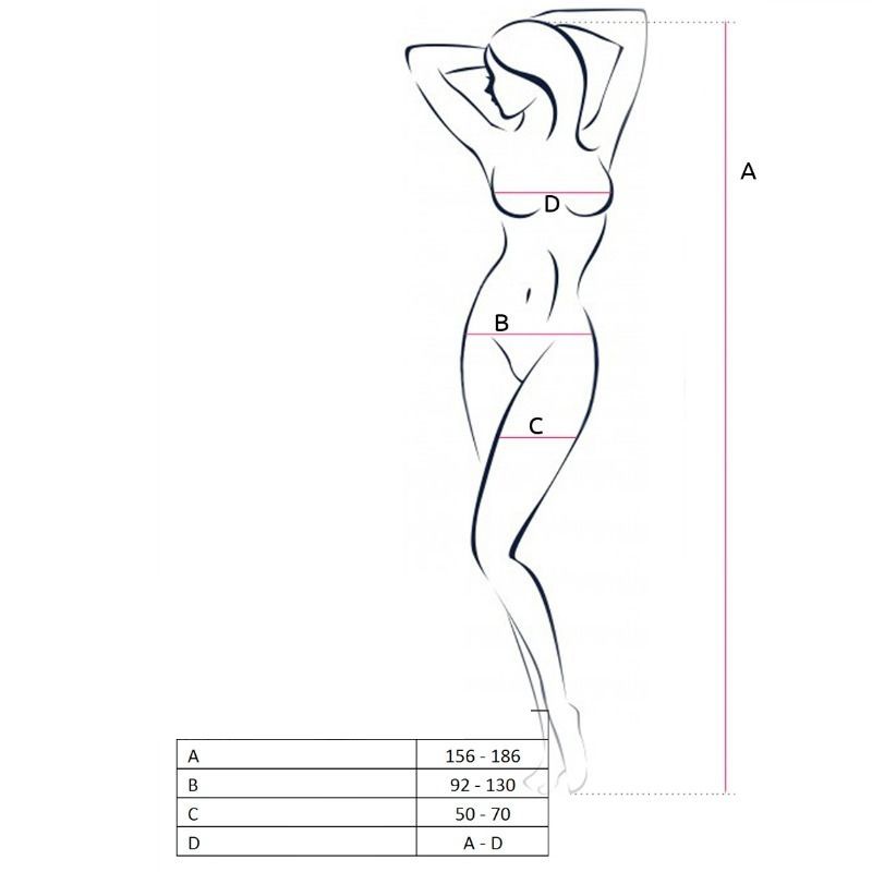 PASSION - DAMEN BS062 WEISSER BODYSTOCKING EINHEITSGRÖSSE