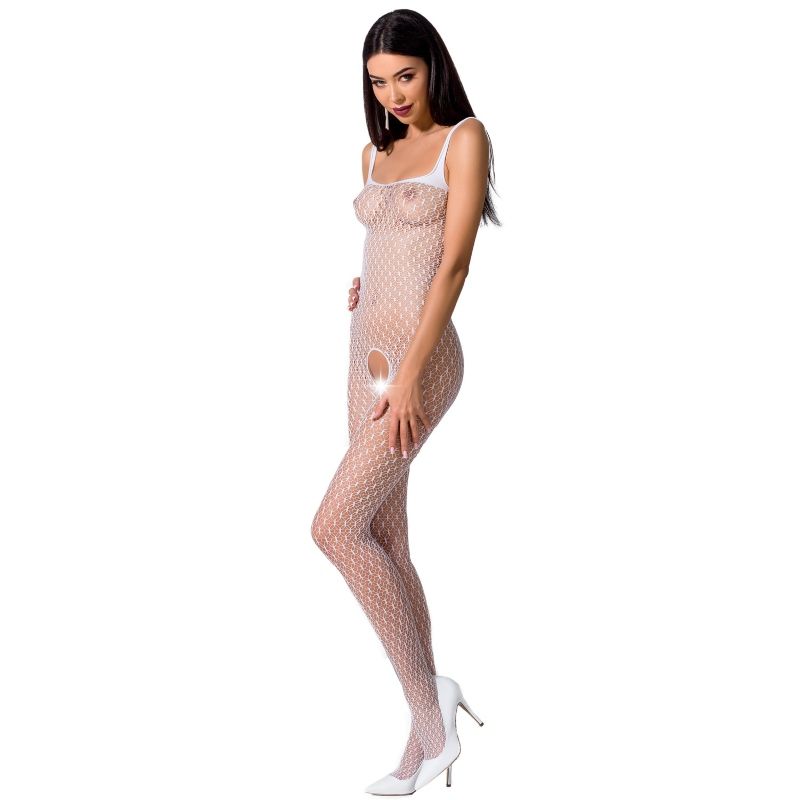 Passion Woman BS071 Bodystocking, weiß, Einzelstückgröße