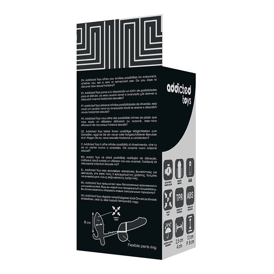 Analplug mit doppeltem schwarzen Ring