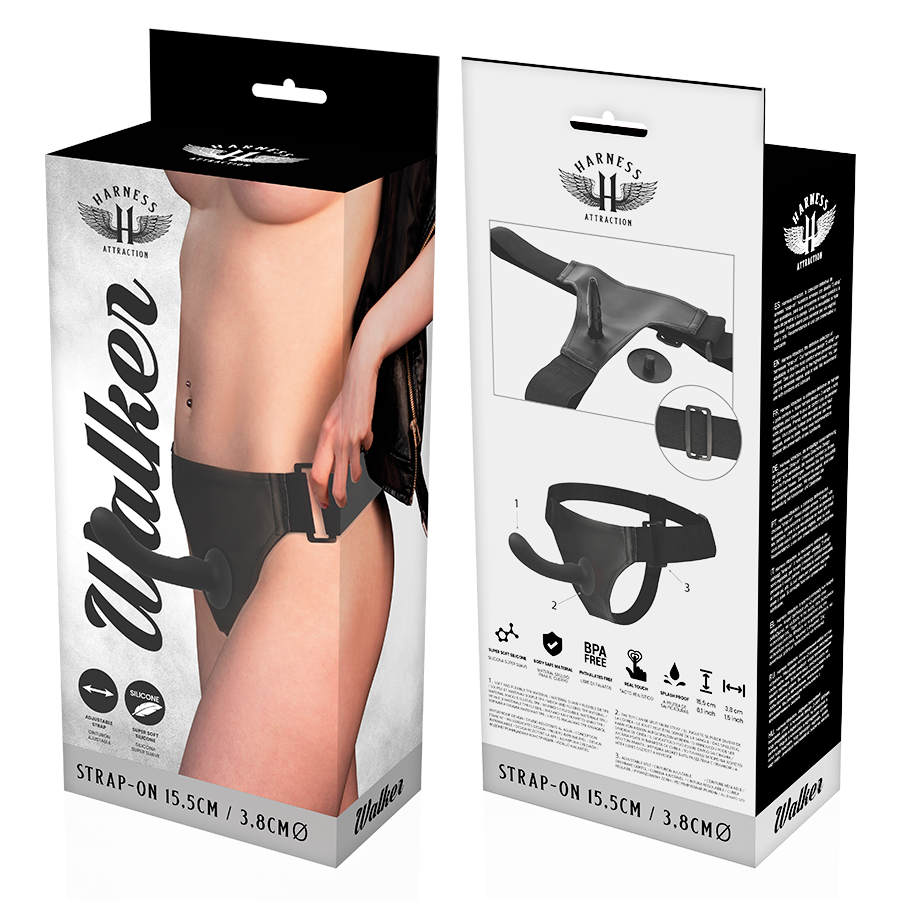 HARNESS-ATTRACTION - SILIKON RNES WALKER G-SPITZE 15,5 CM -O- 3,8 CM