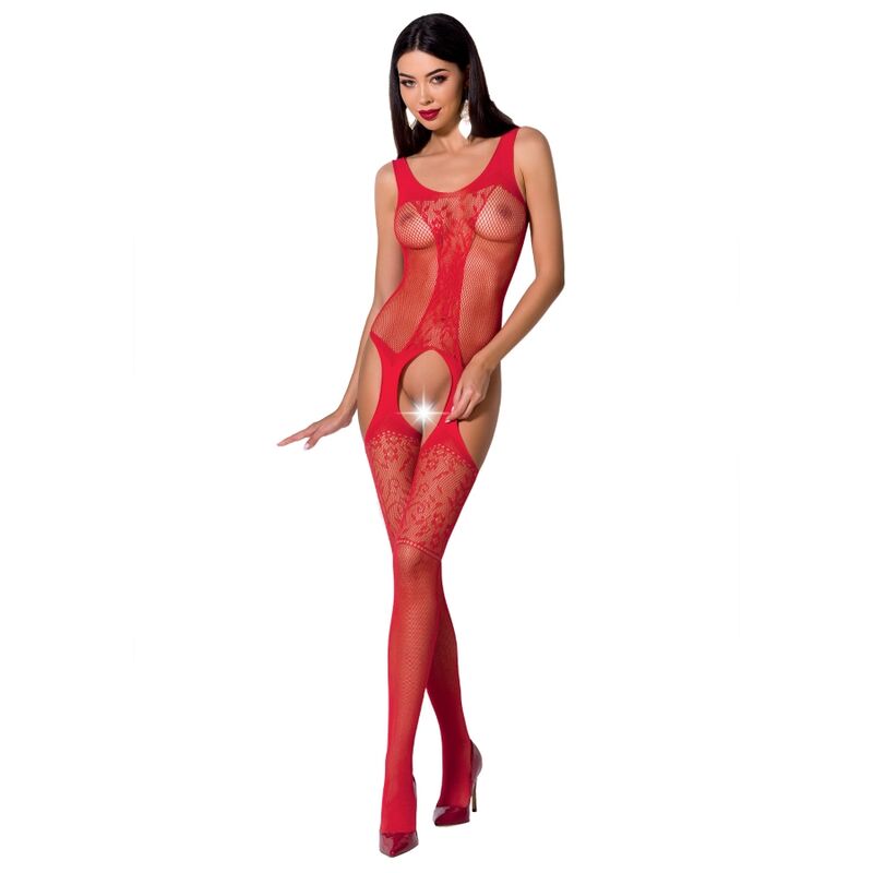 Damen bs072 Bodystocking Größe Unikat schwarz