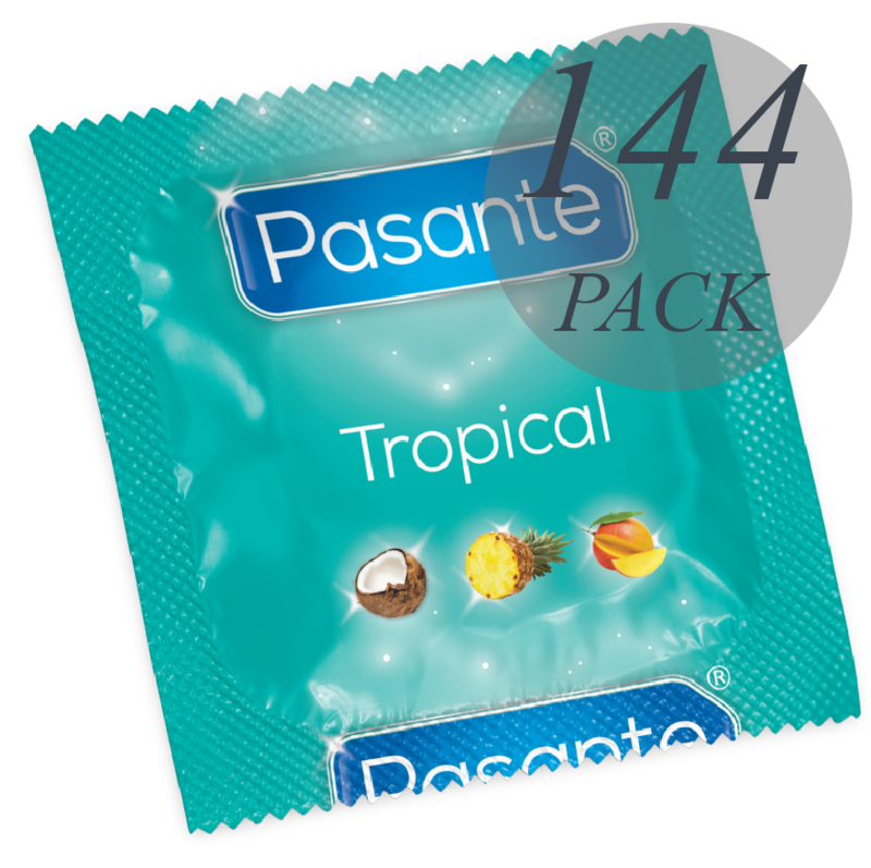 Préservatifs Saveurs Tropicales Mangue Ananas Coco 144 Unités - Pasante