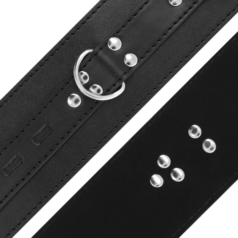 Schwarze Lederhandschellen