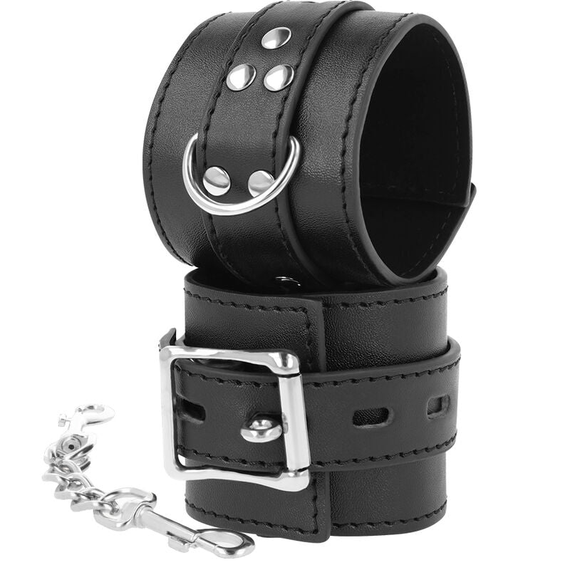 DUNKELHEIT - HANDSCHELLEN AUS SCHWARZEM LEDER