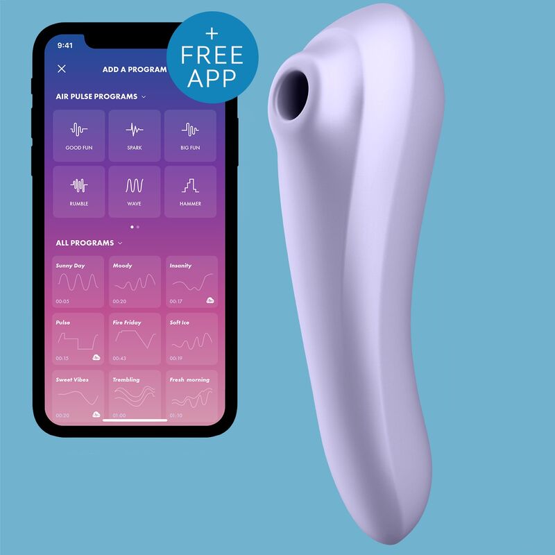 Lilafarbener Dual Pleasure Air Pulse Vibrator