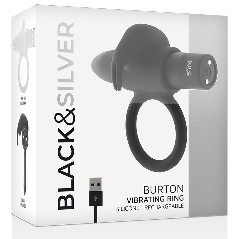 SCHWARZ &amp; SILBER - BURTON RING 10 VIBRATIONSMODI SCHWARZ
