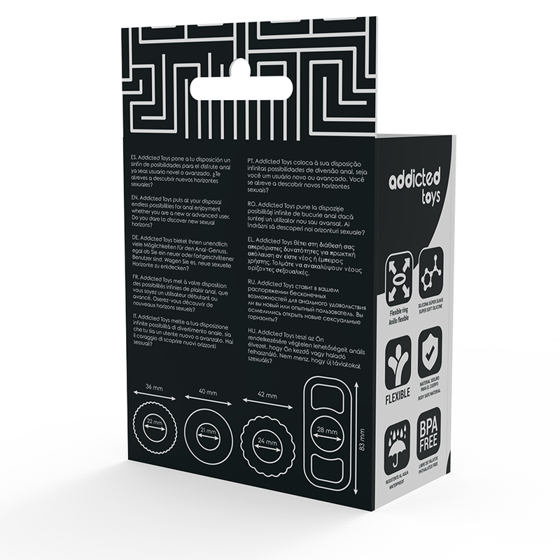 ADDICTED TOYS – 4-teiliges Strafring-Set