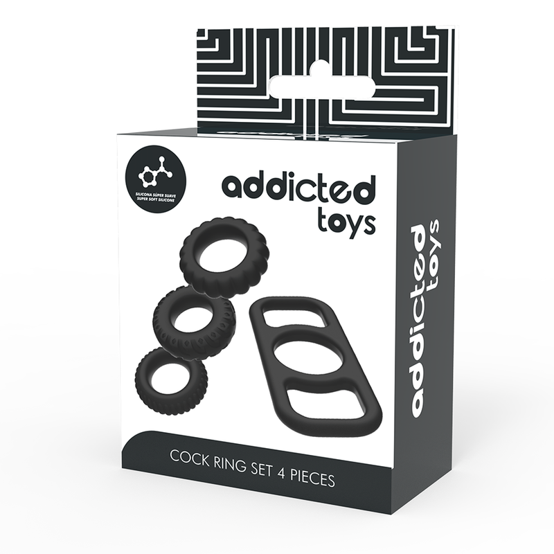 ADDICTED TOYS – 4-teiliges Strafring-Set
