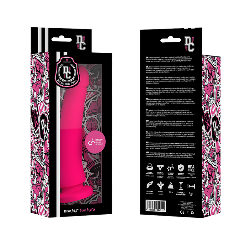 DELTA CLUB - TOYS PINK SILIKON MEDIZINISCHER DILDO 17 CM -O- 3 CM