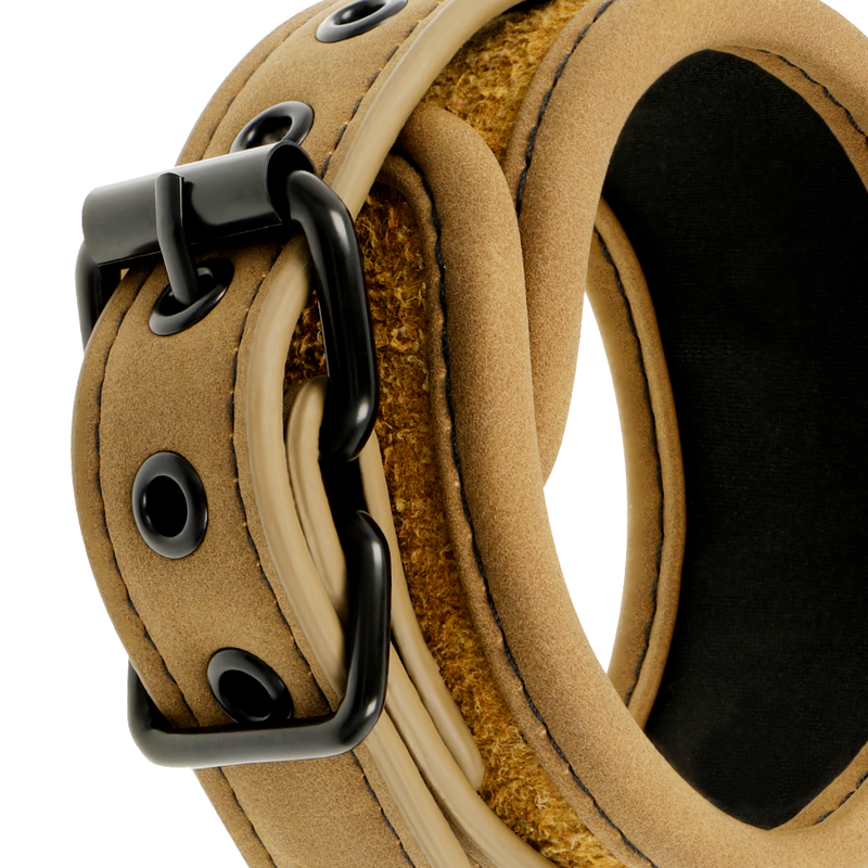 Handschellen aus veganem Leder mit Neoprenfutter