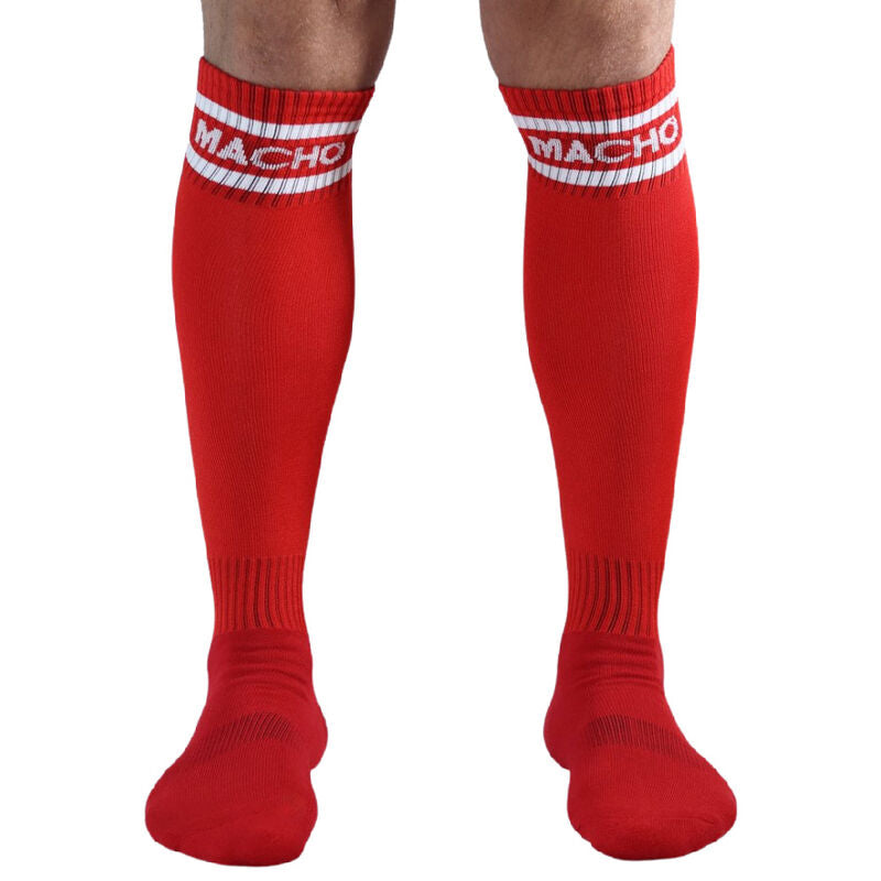 MACHO - ROTE LANGE SOCKEN IN EINHEITSGRÖSSE