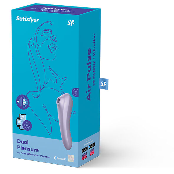 Lilafarbener Dual Pleasure Air Pulse Vibrator