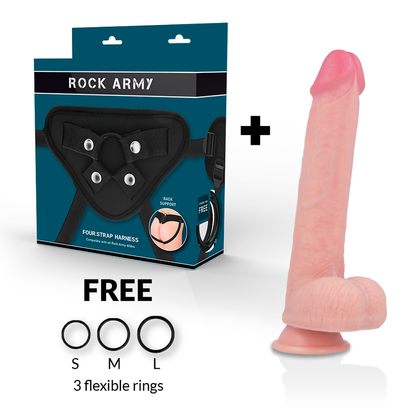ROCKARMY - ARN S + PREMIUM FLÜSSIGSILIKON-DILDO KINGCOBRA 24 CM -O- 4,77 CM