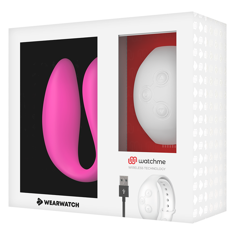 WEARWATCH - WATCHME Dual-Technologie-Vibrator Fuchsia/Schnee