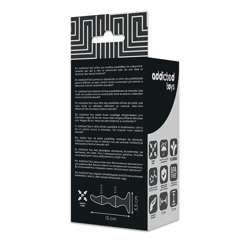 ADDICTED TOYS – ANALSEXPLUG 12 CM SCHWARZ