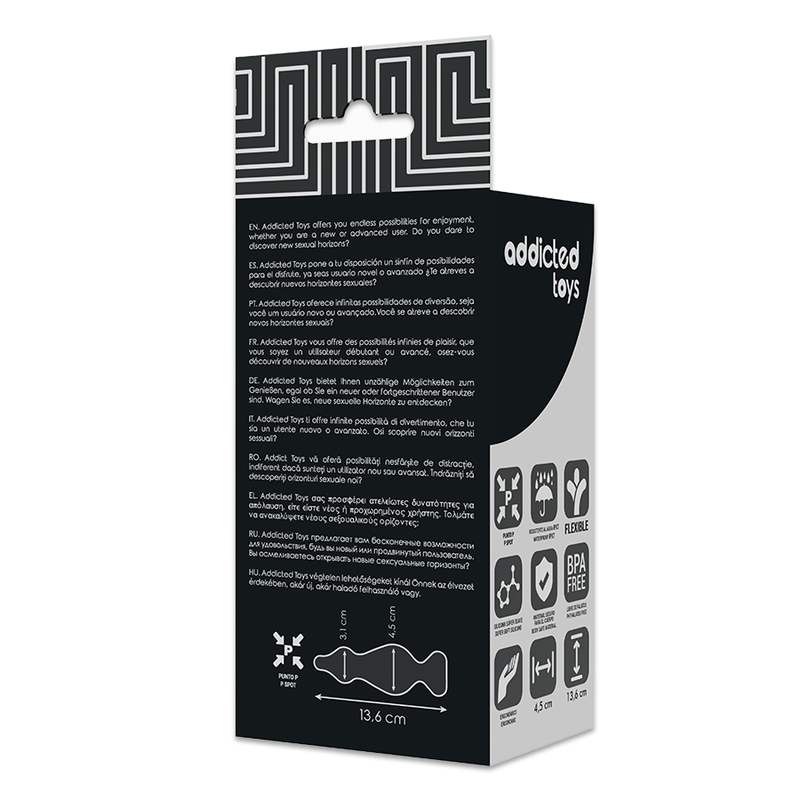 Analsexplug 13,6 cm schwarz