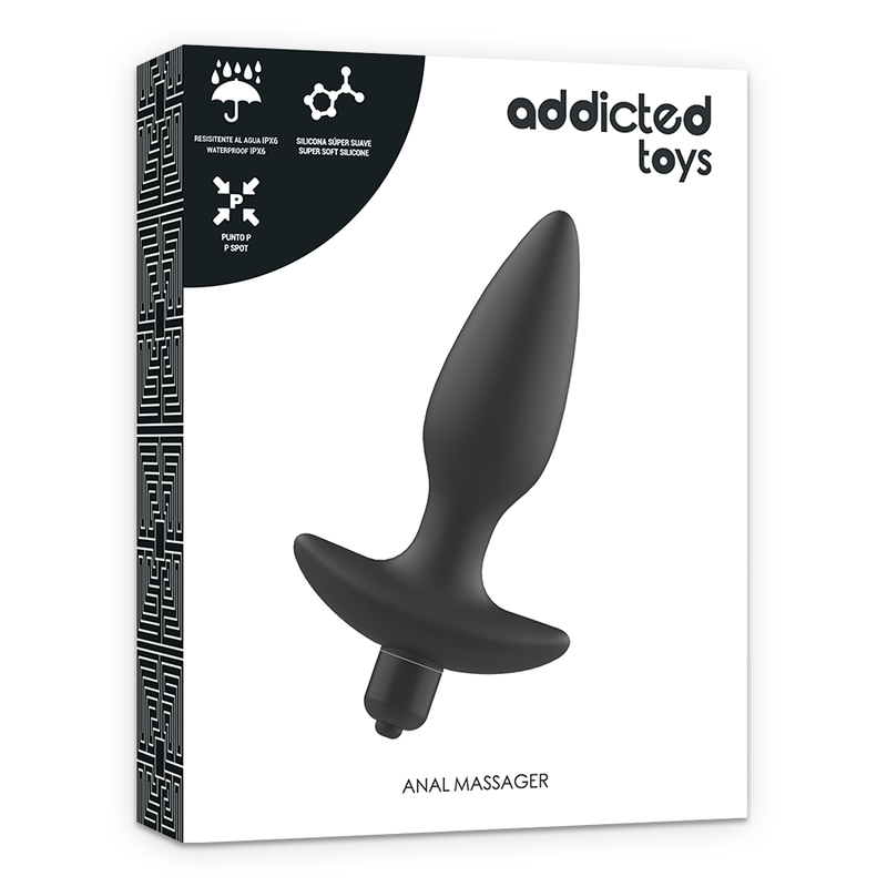 ADDICTED TOYS - ANALPLUG-MASSAGER MIT SCHWARZER VIBRATION