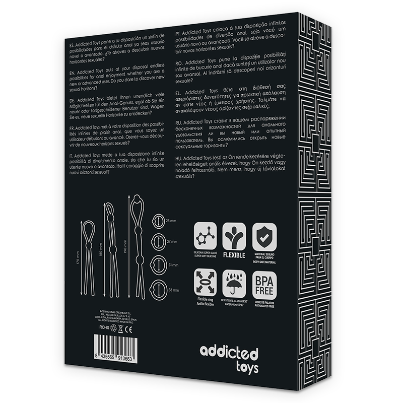 7-teiliges flexibles Penisring-Set aus Silikon