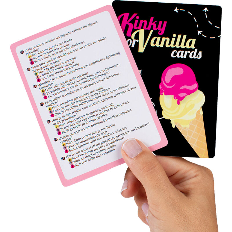 Jeu Coquin Kinky ou Vanilla 90 Cartes 8 Langues pour Couple - Secretplay