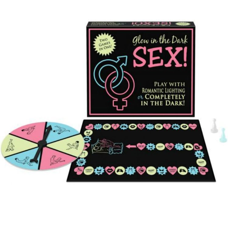Jeu Coquin Sex Glow Brille dans le Noir 2 Jeux en Un - Kheper Games